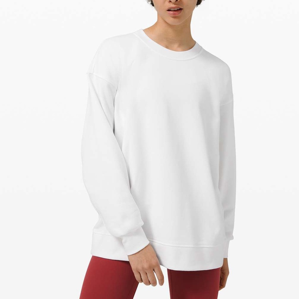 Lululemon Perfectly Oversized Crew in white Size 4 NWT